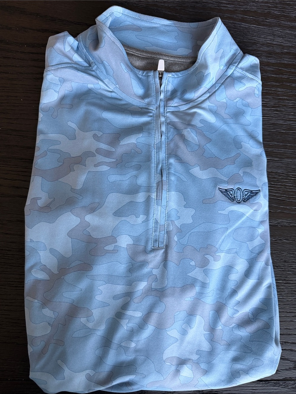 Olympic Club in SF Light Blue Camo Quarter-Zip Pullover
